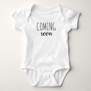 coming soon funny baby shower bodysuit