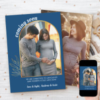 Coming Soon Gold Arch 2 Photo Blue Pregnancy