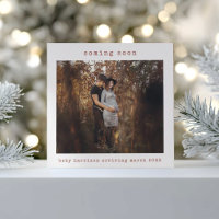 Coming Soon Holiday Pregnancy Announcement Card