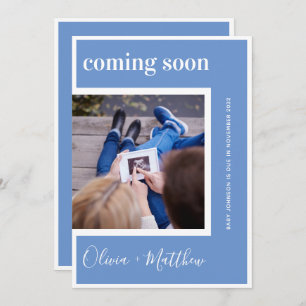 Coming Soon Modern Photo Pregnancy Announcement