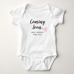Coming Soon New Baby Announcement Baby Bodysuit