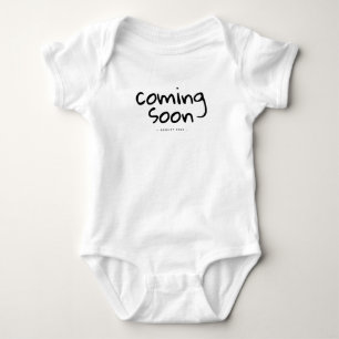 Coming Soon Personalised Pregnancy Announcement Baby Bodysuit