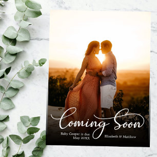 Coming Soon Photo Pregnancy Announcement Card