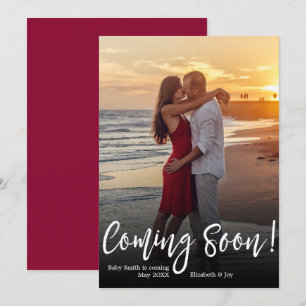 Coming Soon Photo Pregnancy Announcement Cards