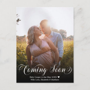 Coming Soon Photo Pregnancy Announcement Postcard