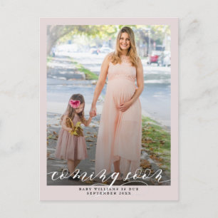 Coming Soon Photo Pregnancy Announcement Postcard