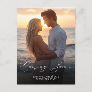 Coming Soon Photo Pregnancy Announcement  Postcard
