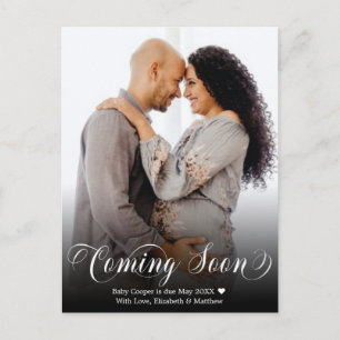 Coming Soon Photo Pregnancy Announcement Postcard