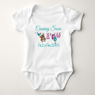 Coming Soon Pregnancy Announcement  Baby Bodysuit