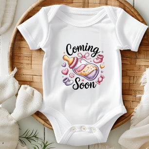 Coming Soon Pregnancy Announcement Baby Shower Gif Bodysuit