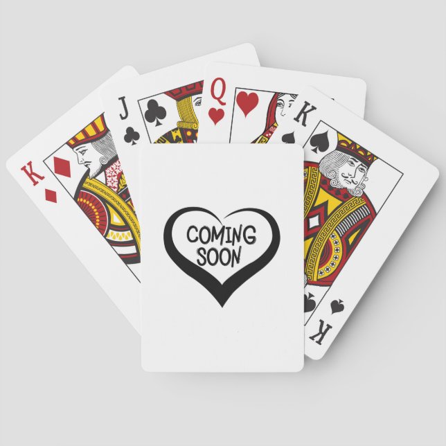 Coming Soon Pregnancy Announcement Gif Playing Cards (Back)