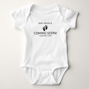 Coming Soon Script Custom Pregnancy Announcement  Baby Bodysuit