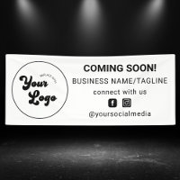 Coming Soon Social Media & Business Logo Minimal