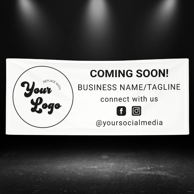 Coming Soon Social Media & Business Logo Minimal Banner (Creator Uploaded)