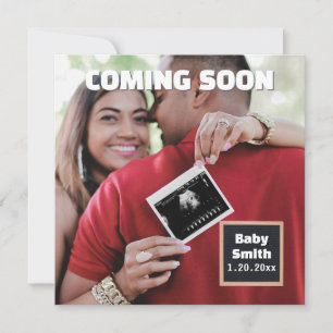 Coming Soon Social Media Couple Ultrasound Announcement