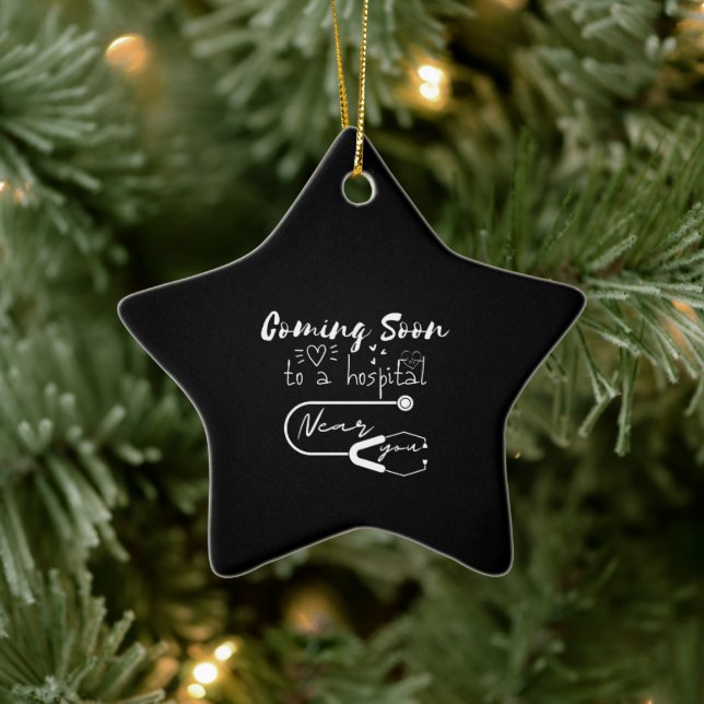 Coming soon to a hospital near you ceramic tree decoration (Tree)