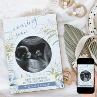 Coming Soon Ultrasound Photo Blue Gold Foliage
