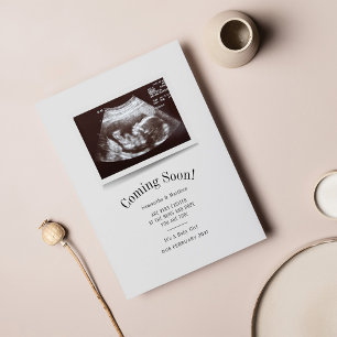Coming Soon Ultrasound Photo Pregnancy Announcement