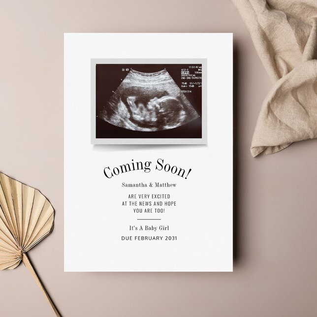 Coming Soon Ultrasound Photo Pregnancy Announcement (Creator Uploaded)