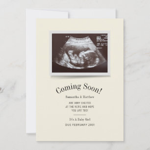 Coming Soon Ultrasound Photo Pregnancy Announcement