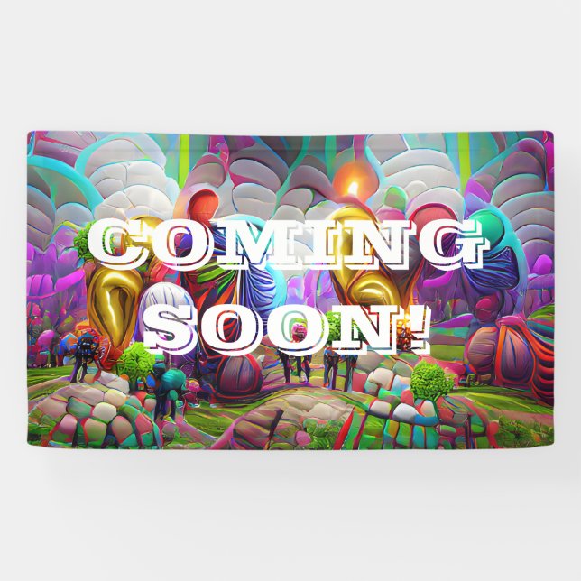 Coming Soon Vinyl Banner 3' x 5' Banner (Horizontal)
