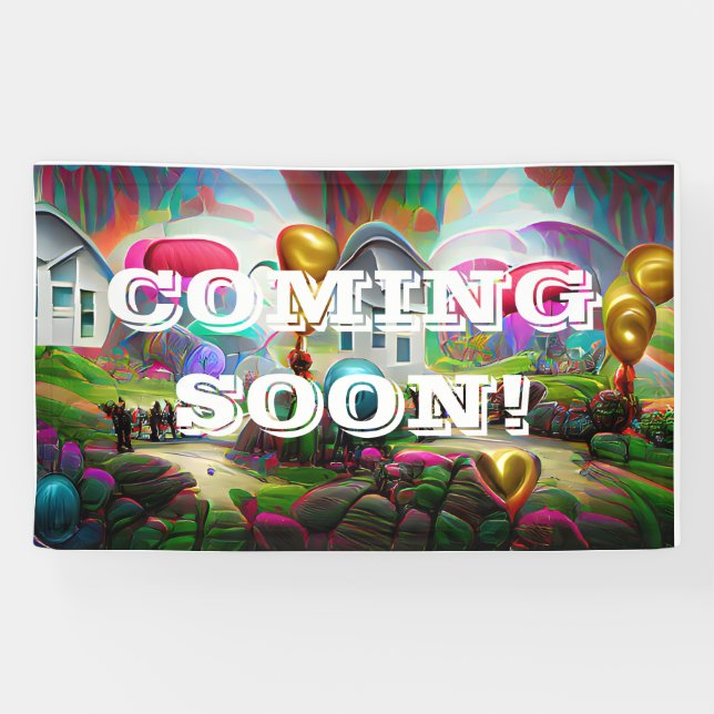 Coming Soon Vinyl Banner 3' x 5' Banner (Horizontal)