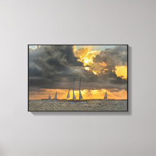 Coming Storm at Sunset in Key West, Florida Canvas Print