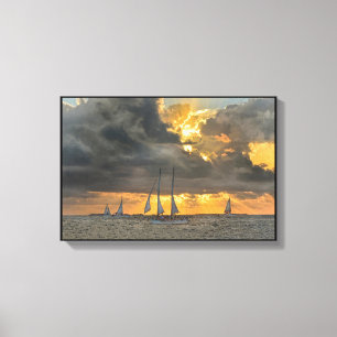 Coming Storm at Sunset in Key West, Florida Canvas Print