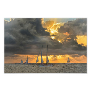 Coming Storm at Sunset in Key West, Florida Photo Print