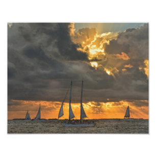 Coming Storm at Sunset in Key West, Florida Photo Print