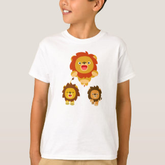 'Coming!!' Three Cute Cartoon Lions Kids T-Shirt