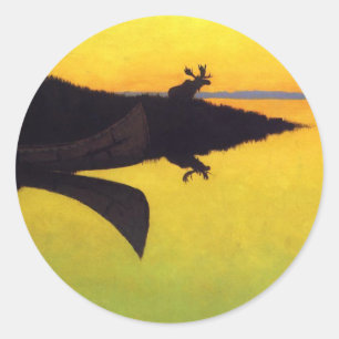 Coming to the Call ~ Frederic Remington Classic Round Sticker