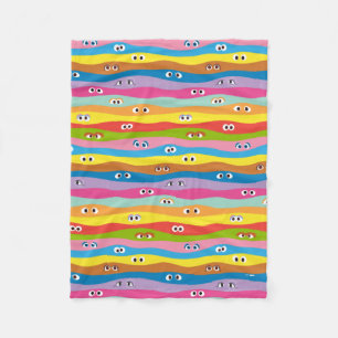 Coming Together Eyes Pattern Fleece Blanket