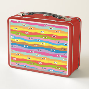 Coming Together Eyes Pattern Metal Lunch Box