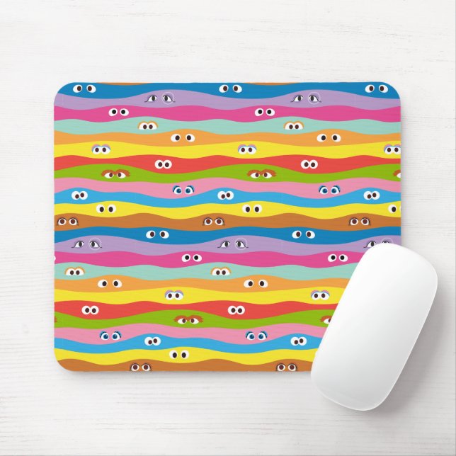 Coming Together Eyes Pattern Mouse Mat (With Mouse)