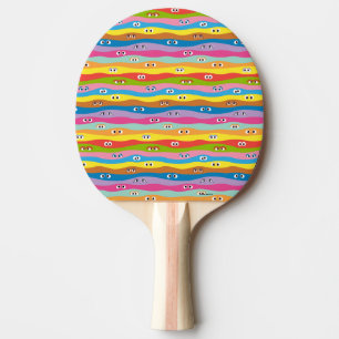 Coming Together Eyes Pattern Ping Pong Paddle