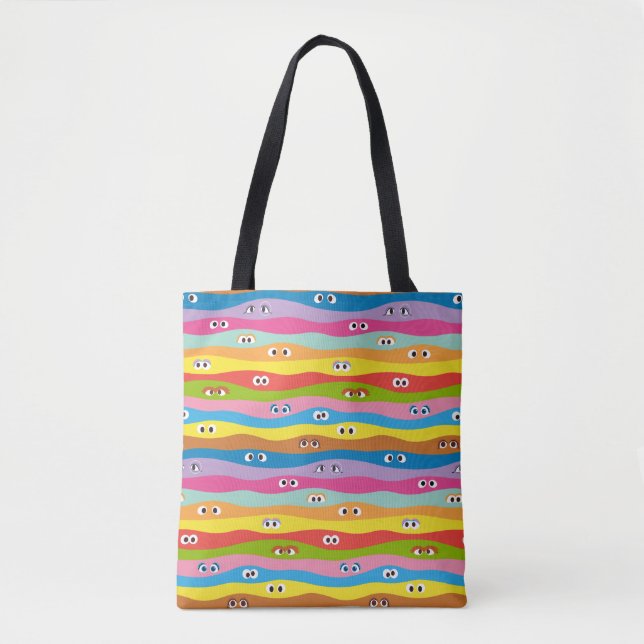 Coming Together Eyes Pattern Tote Bag (Front)
