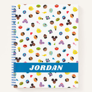 Coming Together Faces Pattern Add Your Name Notebook