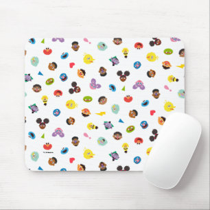Coming Together Faces Pattern Mouse Mat