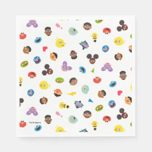 Coming Together Faces Pattern Napkin