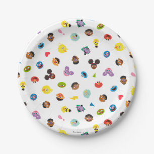 Coming Together Faces Pattern Paper Plate