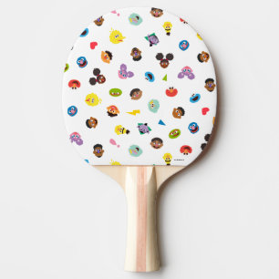 Coming Together Faces Pattern Ping Pong Paddle
