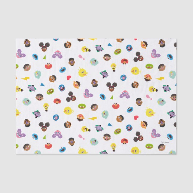 Coming Together Faces Pattern Tissue Paper (Front)