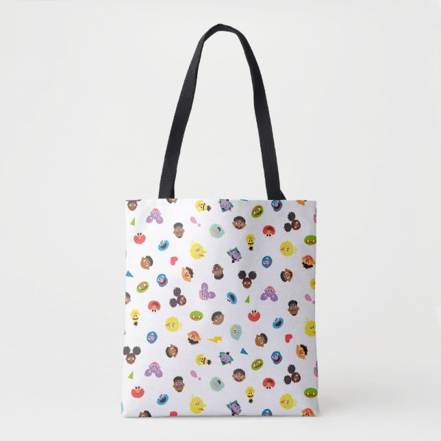 Coming Together Faces Pattern Tote Bag (Front)