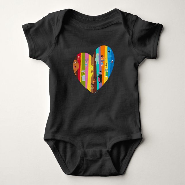 Coming Together Heart Baby Bodysuit (Front)