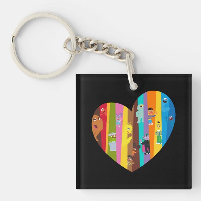 Coming Together Heart Key Ring (Front)