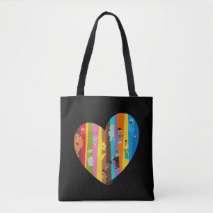Coming Together Heart Tote Bag