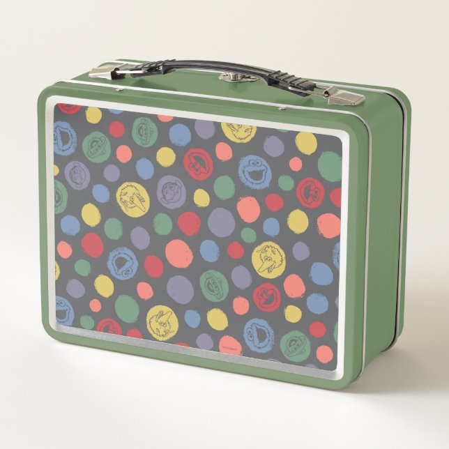 Coming Together Polka Dot Pattern Metal Lunch Box (Back)