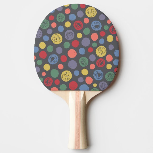 Coming Together Polka Dot Pattern Ping Pong Paddle (Front)