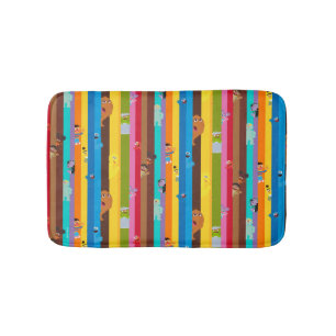 Coming Together Stripe Pattern Bath Mat